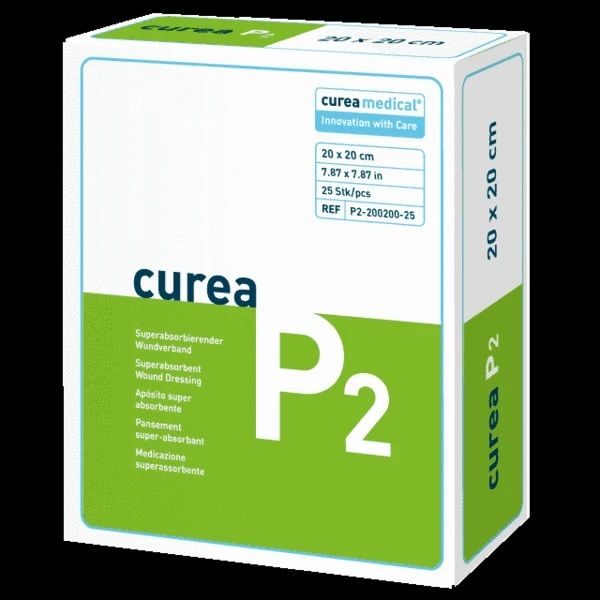 CUREA P2 superabsorb.Wundauflage 20x20 cm