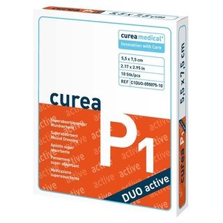 CUREA P1 duo active superabs.Wundaufl.5,5x7,5 cm