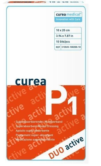 CUREA P1 duo active superabs.Wundaufl.10x20 cm