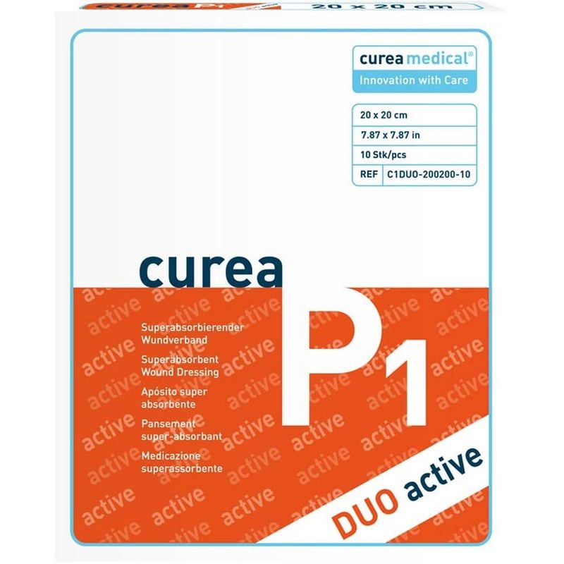 CUREA P1 duo active superabs.Wundaufl.20x20 cm